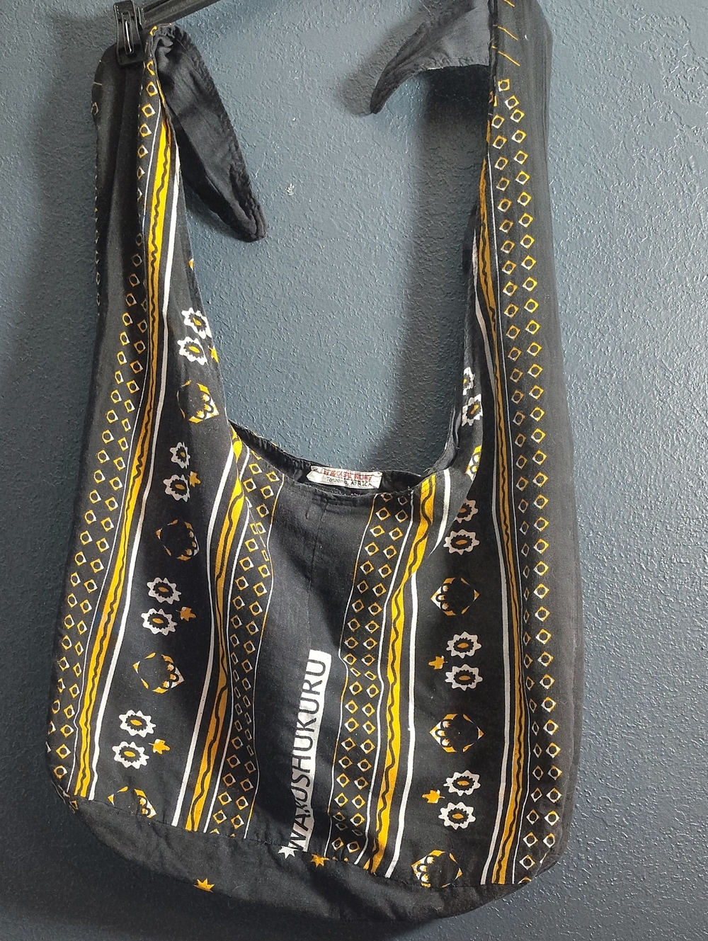 Authentic Maasai Handcrafted Kanga Hobo Sling Bag Tanzania Boho Crossbody